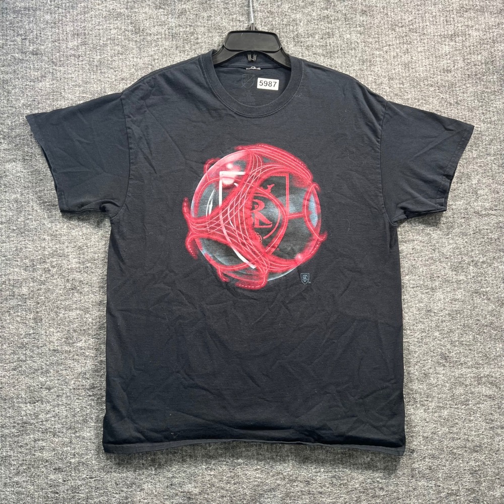 MLS Real Salt Lake RSL Graphic Tee Shirt Mens Large Black Short Sleeve